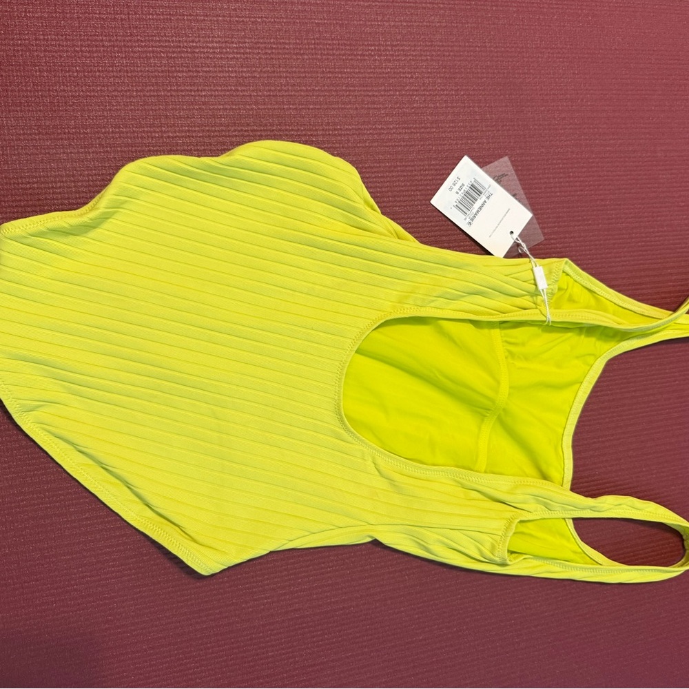 SOLID & STRIPED Chartreuse Swimsuit - Picture 2 of 4